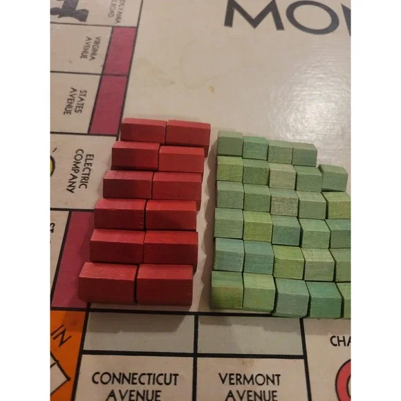 Vintage 1935 Blue Monopoly Board Game 99% Complete
